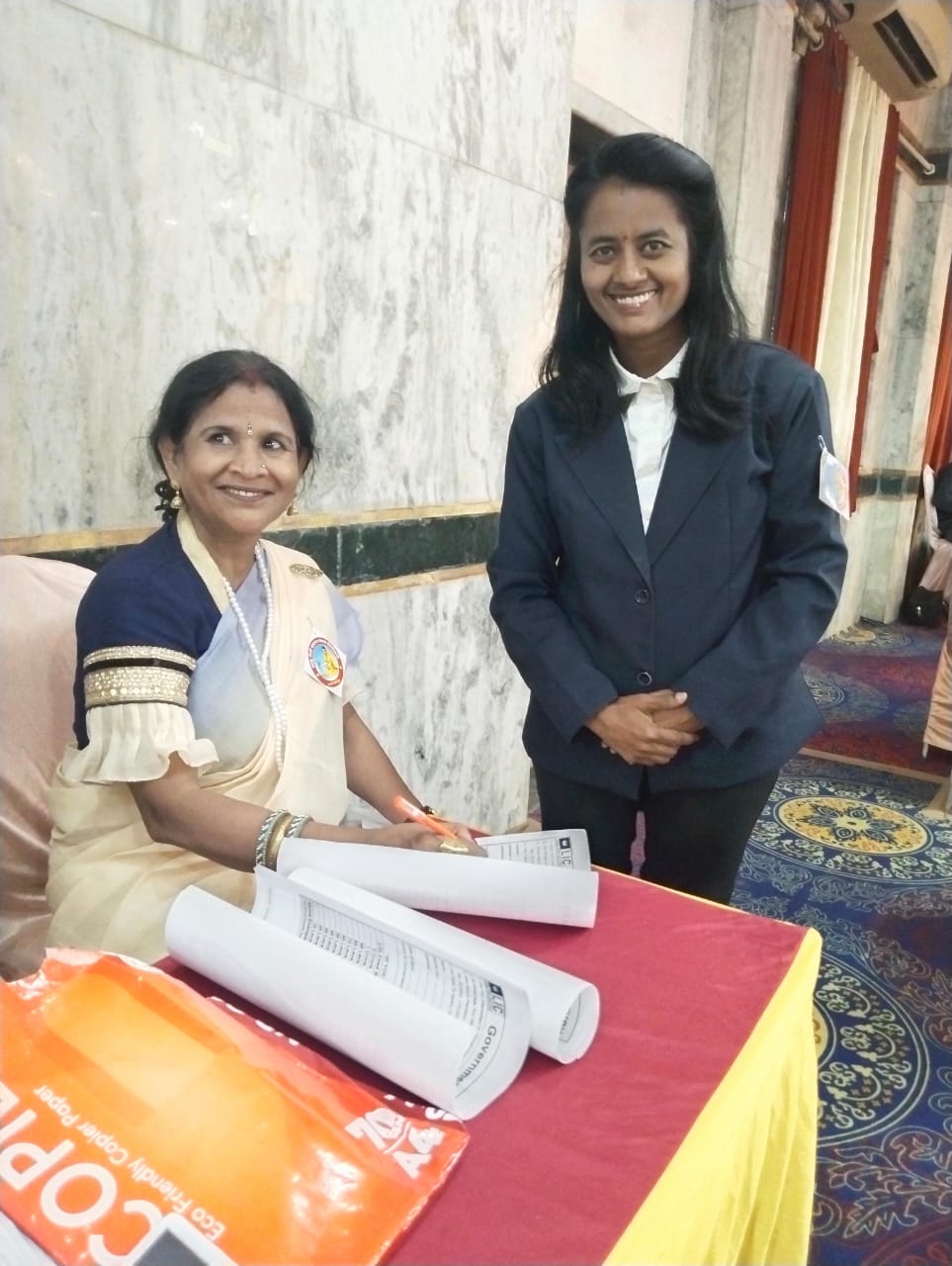 Savita didi (Vice president of BJP ) filling the form of retirement planning