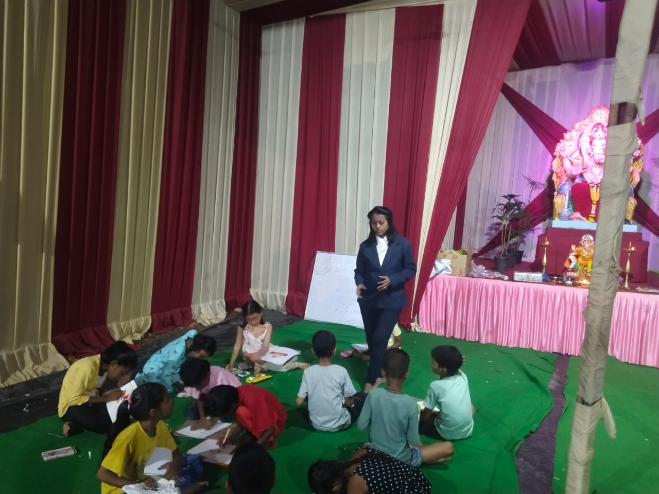 Various competitions organised by Kuber Kuber (On the occasion of Ganesh utsav) drawing competition